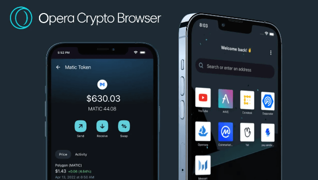 Opera launches its Crypto Browser for iOS, featuring a built-in crypto wallet supporting Ethereum, Polygon, and Celo, crypto exchange access, dApps, and more
